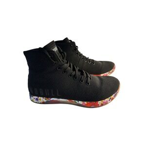 NOBULL Outwork High Top Training Shoe Women's Size  9.5 Black Floral SuperFabric